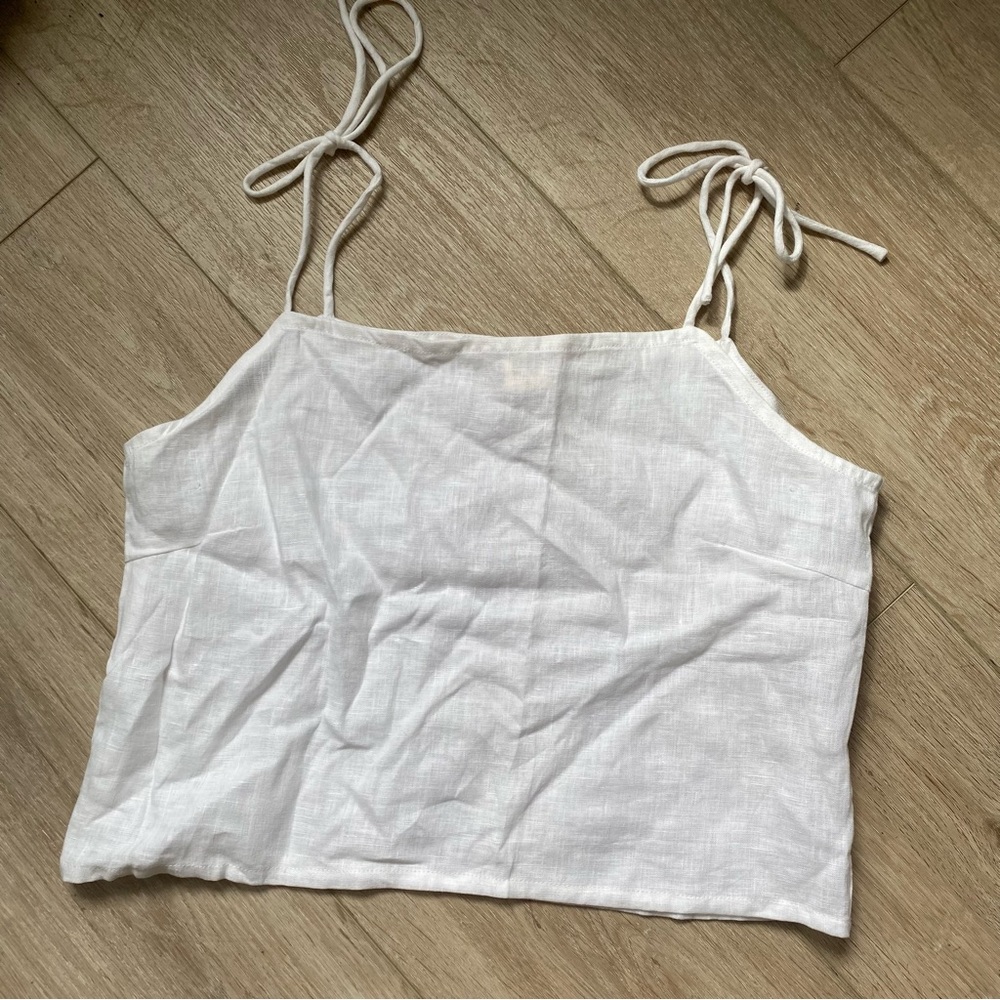 NWOT Rove linen Chennai tie strap tank top